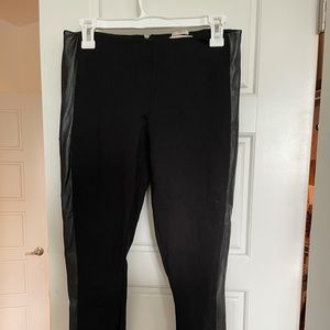 JCrew Black Leather Jegging Size 4
